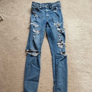 American Eagle ripped skinny jeans